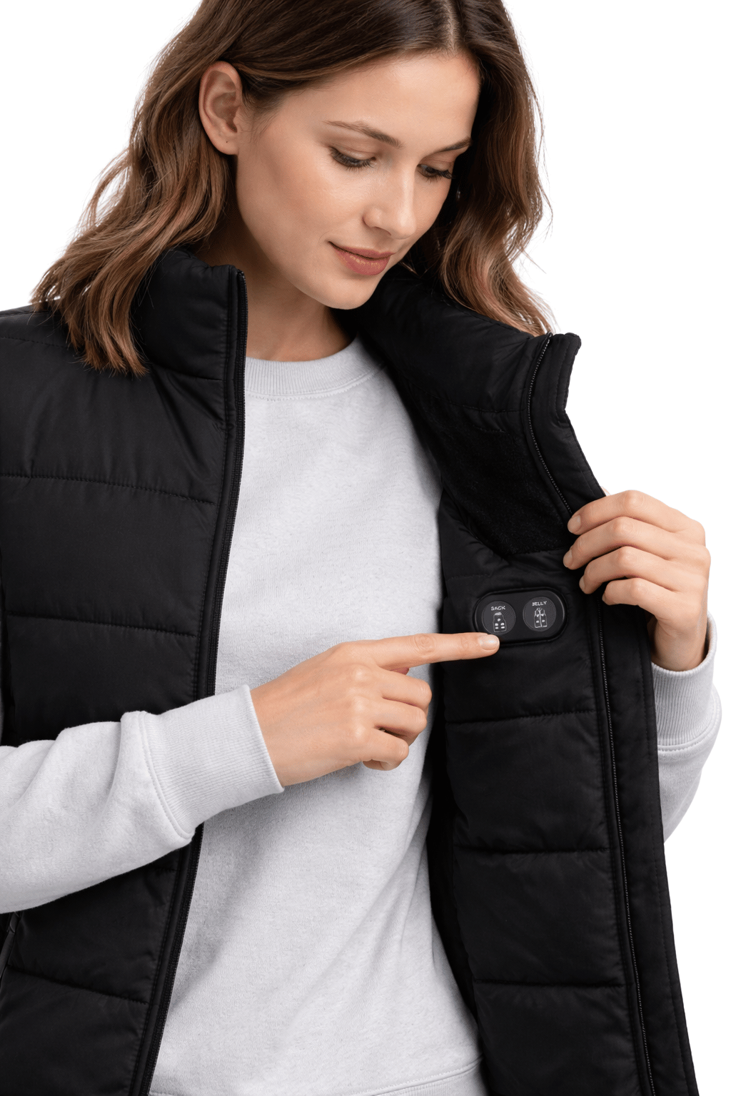 Gilet chauffant doudoune pour femme – Dual Heating