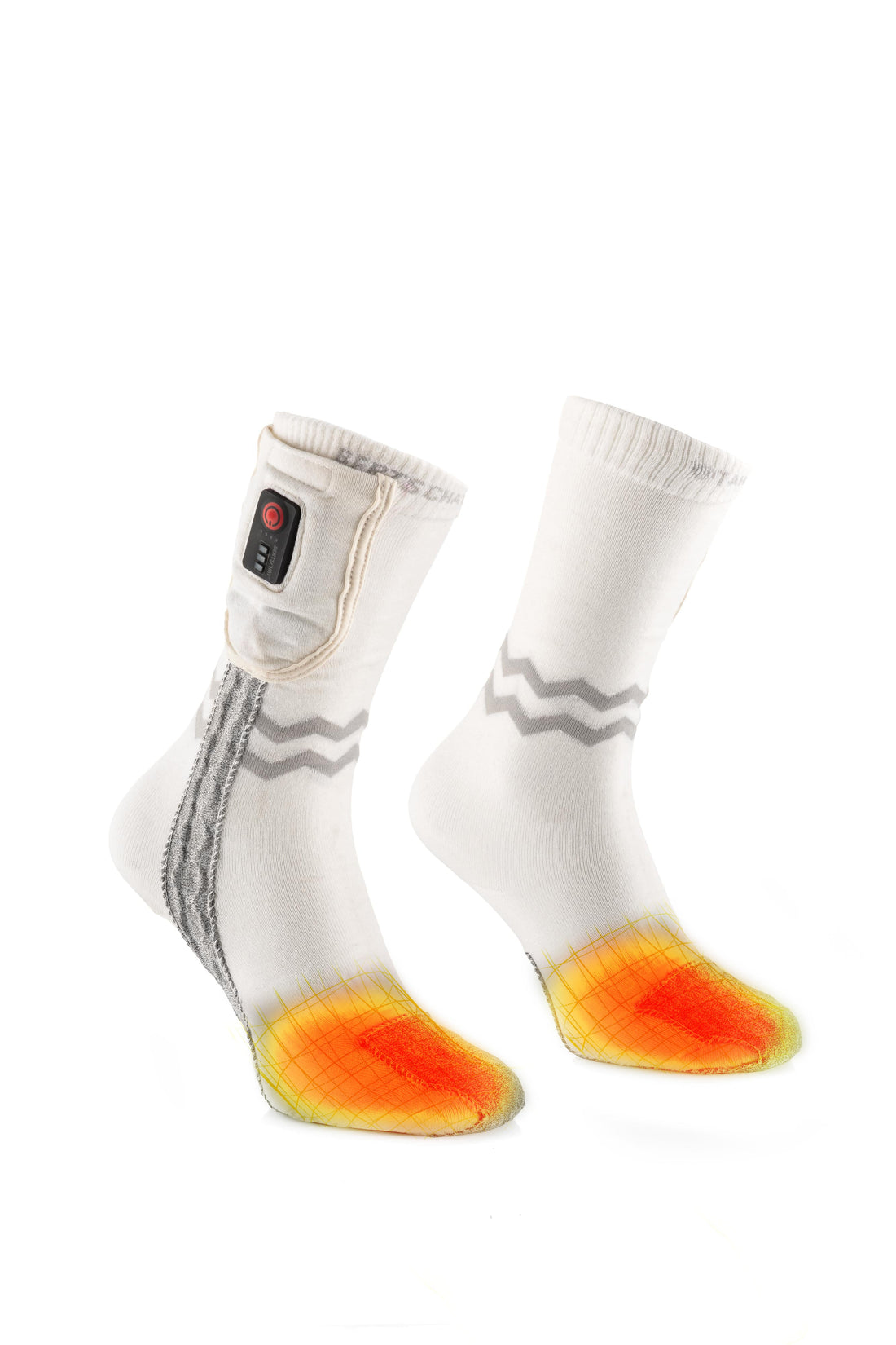 Chaussettes Chauffantes - Aerowhite | USB-C - Édition Sport | Fines & Résistantes