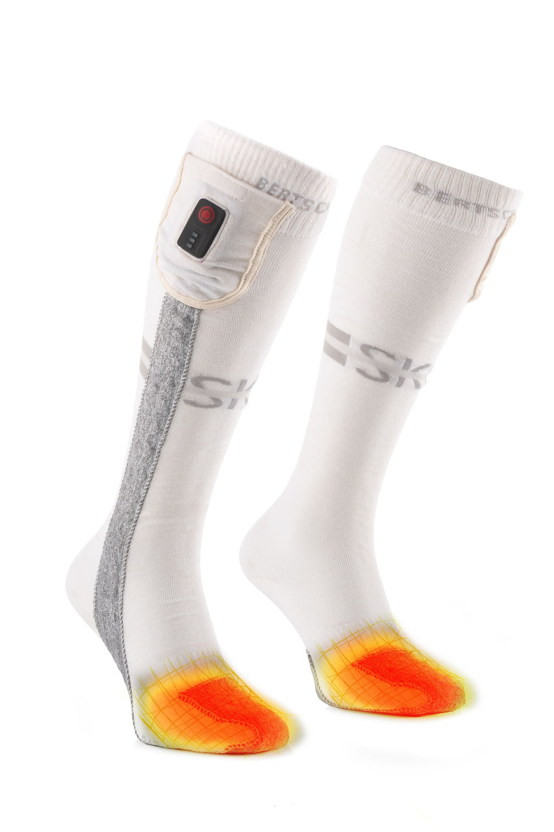 Chaussettes Chauffantes - Aerowhite | USB-C - Édition Sports d’Hiver | Fines & Résistantes