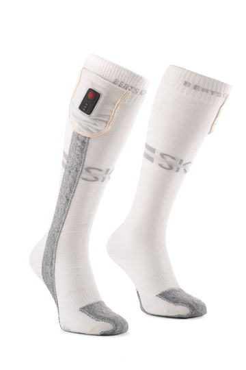 Chaussettes Chauffantes - Aerowhite | USB-C - Édition Sports d’Hiver | Fines & Résistantes