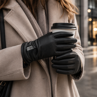 Gants Chauffants en Cuir pour Femme – Dual Heating