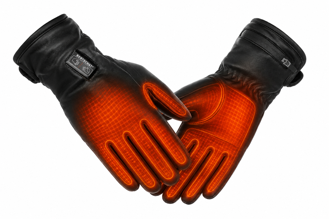 Gants Chauffants en Cuir pour Femme – Dual Heating