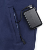 Veste Chauffante Hommes - Dual-Heating | USB - Bleu Marine